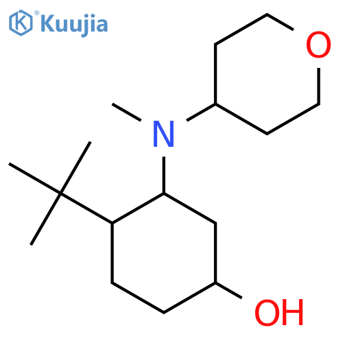 4-Tert-butyl-3-[methyl(oxan-4-yl)amino]cyclohexan-1-ol structure