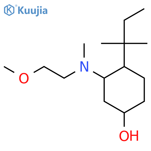 3-[(2-Methoxyethyl)(methyl)amino]-4-(2-methylbutan-2-yl)cyclohexan-1-ol structure