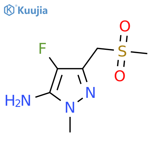 4-fluoro-3-(methanesulfonylmethyl)-1-methyl-1H-pyrazol-5-amine structure