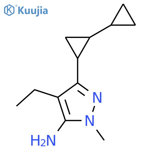 3-(2-cyclopropylcyclopropyl)-4-ethyl-1-methyl-1H-pyrazol-5-amine structure