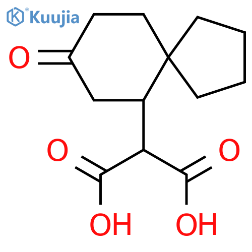 2-{8-Oxospiro[4.5]decan-6-yl}propanedioic acid structure