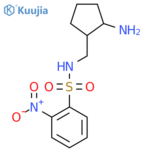 N-(2-aminocyclopentyl)methyl-2-nitrobenzene-1-sulfonamide structure