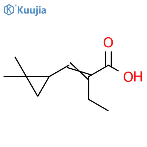 Butanoic acid, 2-[(2,2-dimethylcyclopropyl)methylene]- structure
