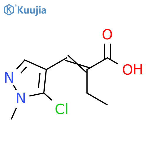 Butanoic acid, 2-[(5-chloro-1-methyl-1H-pyrazol-4-yl)methylene]- structure