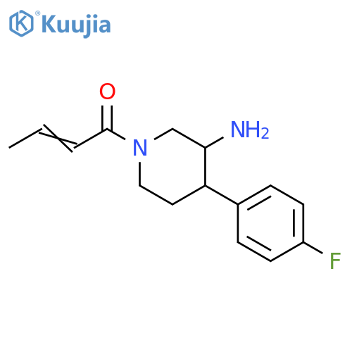 2-Buten-1-one, 1-[3-amino-4-(4-fluorophenyl)-1-piperidinyl]- structure