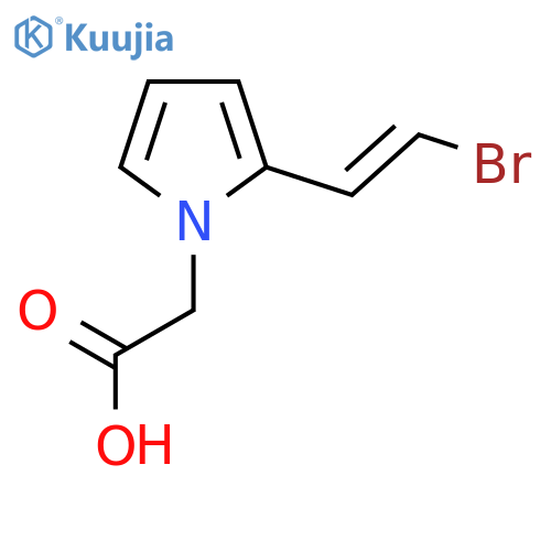 2-[2-(2-bromoethenyl)-1H-pyrrol-1-yl]acetic acid structure