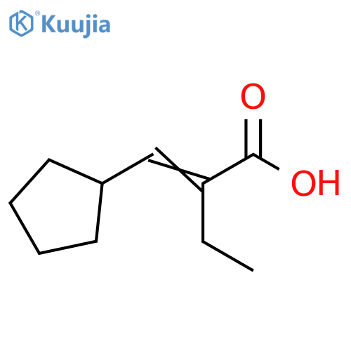 Butanoic acid, 2-(cyclopentylmethylene)- structure