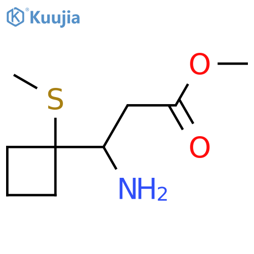 methyl 3-amino-3-1-(methylsulfanyl)cyclobutylpropanoate structure