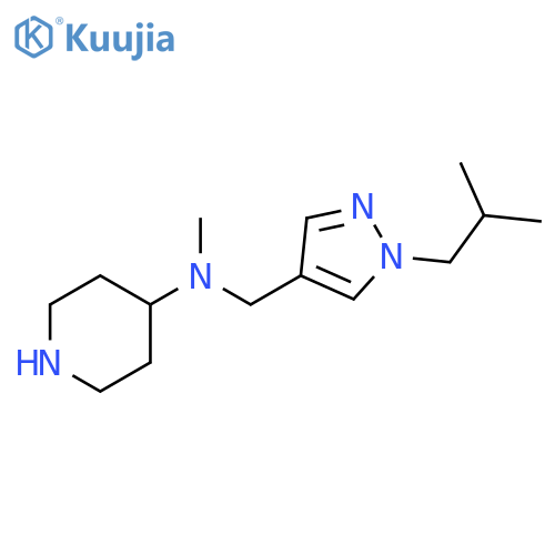 N-[(1-isobutylpyrazol-4-yl)methyl]-N-methyl-piperidin-4-amine structure