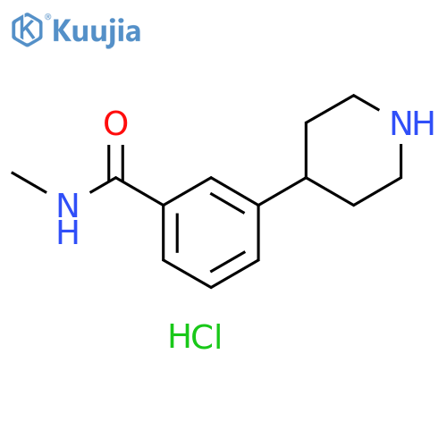 N-methyl-3-(4-piperidyl)benzamide;dihydrochloride structure