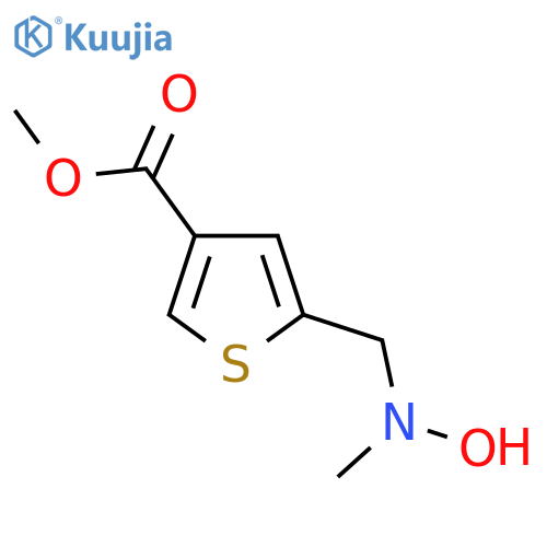 methyl 5-{hydroxy(methyl)aminomethyl}thiophene-3-carboxylate structure