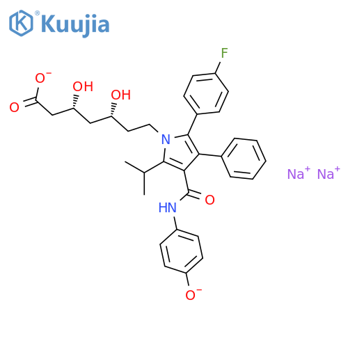 1H-Pyrrole-1-heptanoicacid, 2-(4-fluorophenyl)-b,d-dihydroxy-4-[[(4-hydroxyphenyl)amino]carbonyl]-5-(1-methylethyl)-3-phenyl-,(bR,dR)- structure