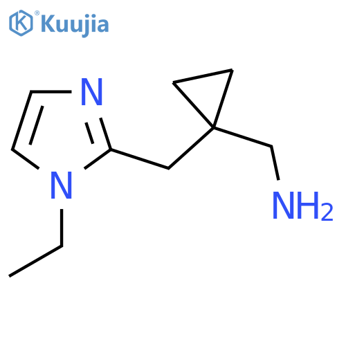{1-(1-ethyl-1H-imidazol-2-yl)methylcyclopropyl}methanamine structure