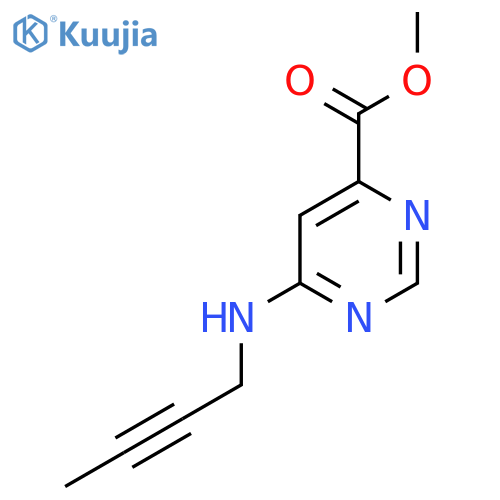 methyl 6-(but-2-yn-1-yl)aminopyrimidine-4-carboxylate structure