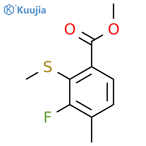 Methyl 3-fluoro-4-methyl-2-(methylsulfanyl)benzoate structure