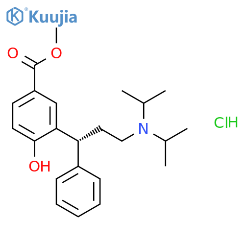 3-(1R)-3-Bis(1-methylethyl)amino-1-phenylpropyl-4-hydroxybenzoicacid methyl esterHydrochloride structure