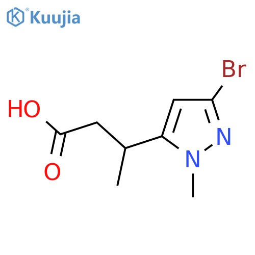 3-(3-bromo-1-methyl-1H-pyrazol-5-yl)butanoic acid structure