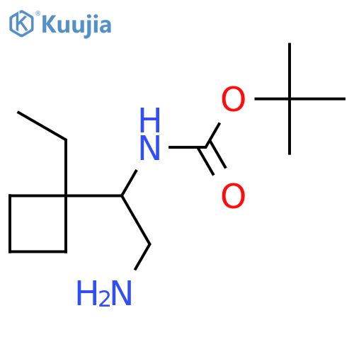 tert-butyl N-[2-amino-1-(1-ethylcyclobutyl)ethyl]carbamate structure