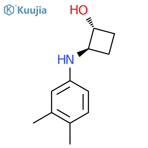 trans-2-[(3,4-Dimethylphenyl)amino]cyclobutan-1-ol structure