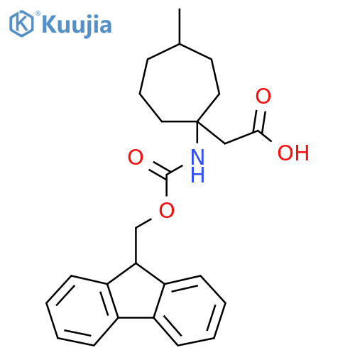 2-1-({(9H-fluoren-9-yl)methoxycarbonyl}amino)-4-methylcycloheptylacetic acid structure