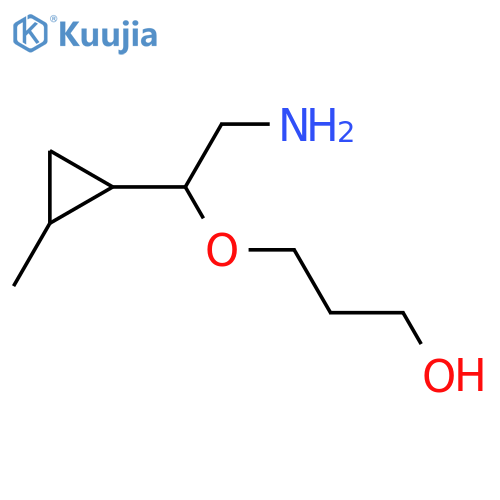 3-2-amino-1-(2-methylcyclopropyl)ethoxypropan-1-ol structure