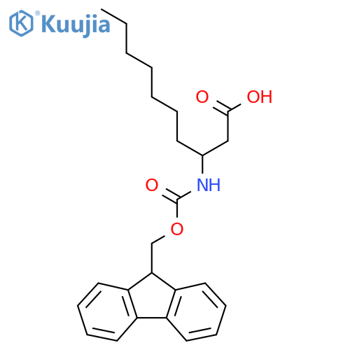 3-({[(9H-fluoren-9-yl)methoxy]carbonyl}amino)decanoic acid structure