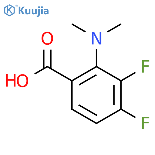 2-(dimethylamino)-3,4-difluorobenzoic acid structure