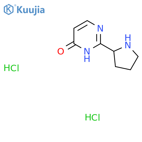 2-(pyrrolidin-2-yl)pyrimidin-4-ol dihydrochloride structure