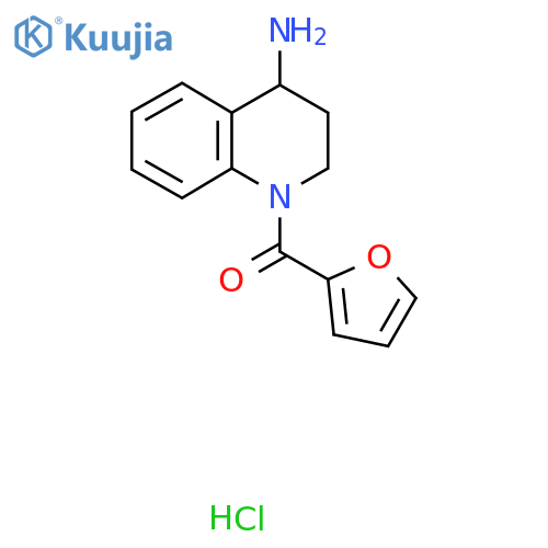 1-(furan-2-carbonyl)-1,2,3,4-tetrahydroquinolin-4-amine hydrochloride structure