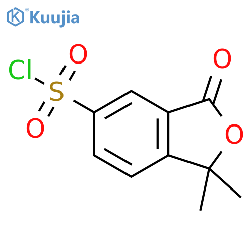 1,1-dimethyl-3-oxo-1,3-dihydro-2-benzofuran-5-sulfonyl chloride structure