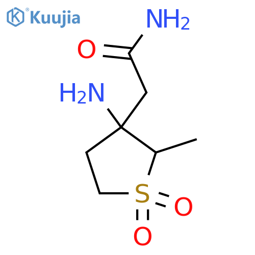 2-(3-amino-2-methyl-1,1-dioxo-1lambda6-thiolan-3-yl)acetamide structure