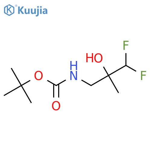 tert-butyl N-(3,3-difluoro-2-hydroxy-2-methylpropyl)carbamate structure