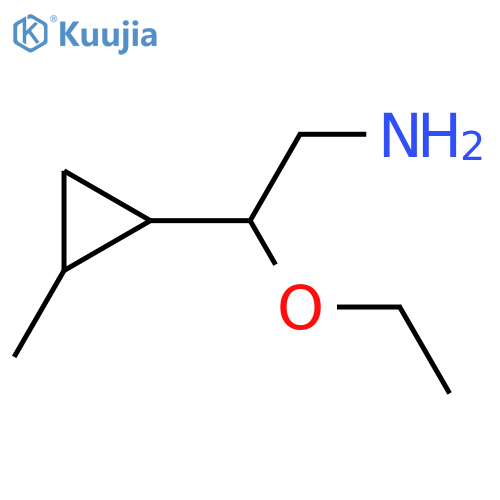 2-ethoxy-2-(2-methylcyclopropyl)ethan-1-amine structure