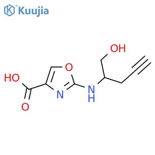 2-(1-hydroxypent-4-yn-2-yl)amino-1,3-oxazole-4-carboxylic acid structure
