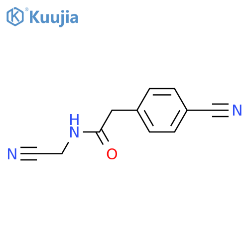 N-(cyanomethyl)-2-(4-cyanophenyl)acetamide structure
