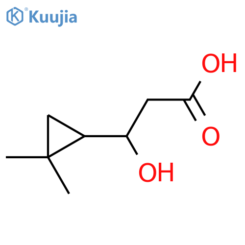 3-(2,2-dimethylcyclopropyl)-3-hydroxypropanoic acid structure
