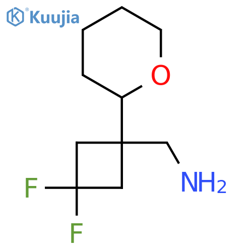 [3,3-Difluoro-1-(oxan-2-yl)cyclobutyl]methanamine structure