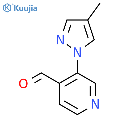 3-(4-methyl-1H-pyrazol-1-yl)pyridine-4-carbaldehyde structure