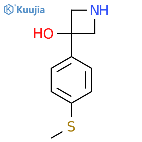 3-4-(methylsulfanyl)phenylazetidin-3-ol structure