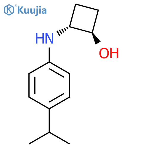 trans-2-{[4-(Propan-2-yl)phenyl]amino}cyclobutan-1-ol structure