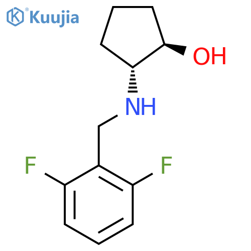 trans-2-{(2,6-difluorophenyl)methylamino}cyclopentan-1-ol structure
