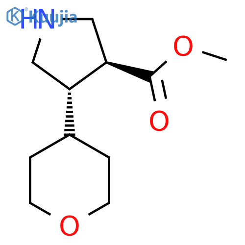 rac-methyl (3R,4R)-4-(oxan-4-yl)pyrrolidine-3-carboxylate structure