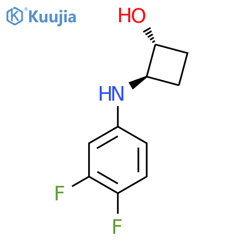 trans-2-[(3,4-Difluorophenyl)amino]cyclobutan-1-ol structure