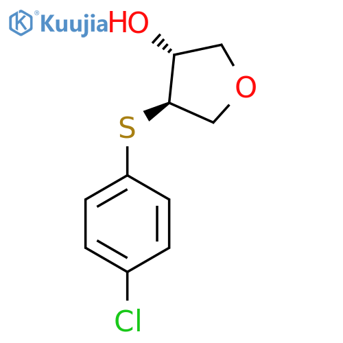 (3R,4R)-4-[(4-Chlorophenyl)sulfanyl]oxolan-3-ol structure