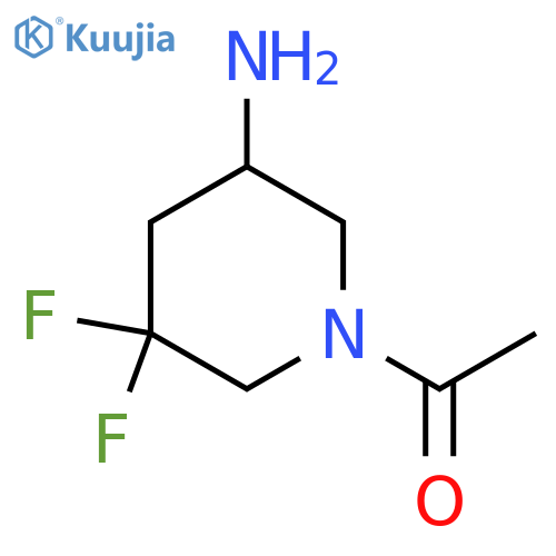 1-(5-amino-3,3-difluoropiperidin-1-yl)ethan-1-one structure