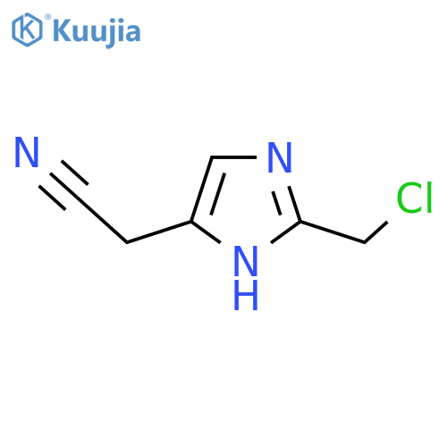 2-2-(chloromethyl)-1H-imidazol-4-ylacetonitrile structure
