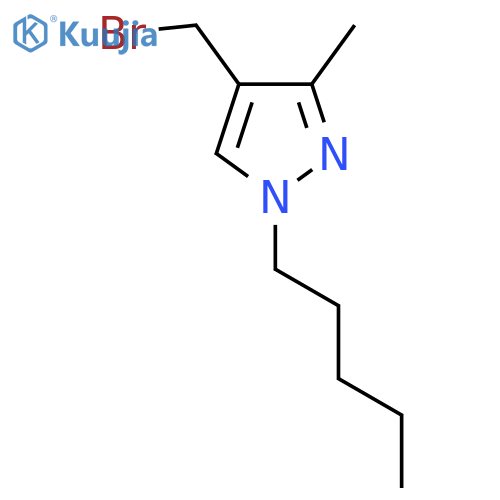 4-(bromomethyl)-3-methyl-1-pentyl-1H-pyrazole structure