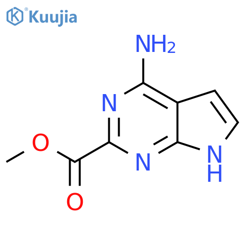 methyl 4-amino-7H-pyrrolo2,3-dpyrimidine-2-carboxylate structure