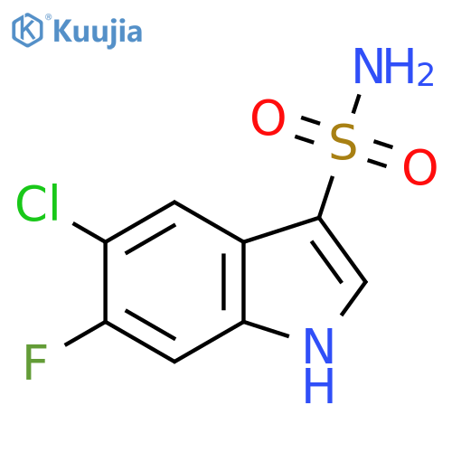 5-chloro-6-fluoro-1H-indole-3-sulfonamide structure