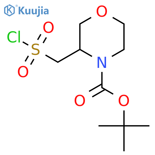 tert-butyl 3-(chlorosulfonyl)methylmorpholine-4-carboxylate structure